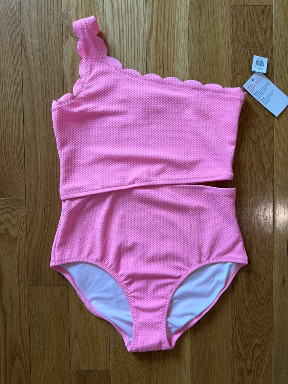 Old Navy Pink One-Shoulder Kids Swim One-Piece